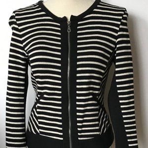 anthropologie DREW Striped Zip Jacket